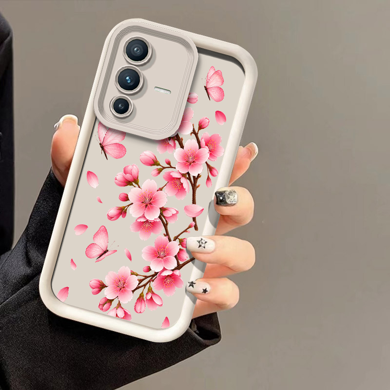 Vivo V40 - Różowe etui na telefon z motywem